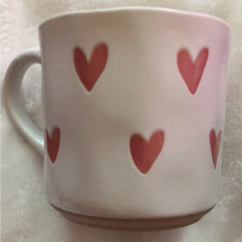 White Mug with Pink Hearts
